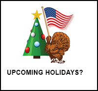 upcoming holiday schedule